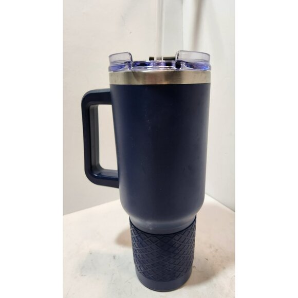Gap 1 Utep Miners Navy Blue 40 OZ Metal Cup With Handle and Plastic Straw - Picture 2 of 11